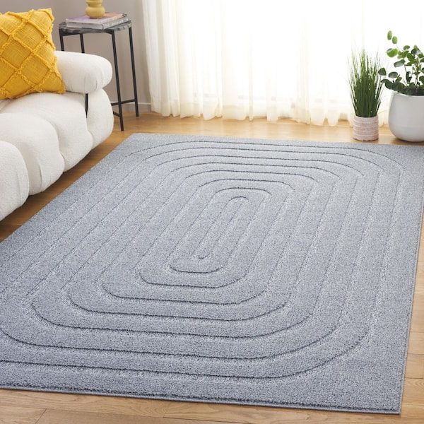 Ramona 7 ft. x 7 ft. Square Gray Solid Color Area Rug