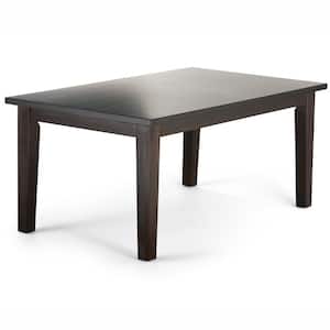 Eastwood Solid Hardwood 66 in. x 40 in. Rectangle Contemporary Dining Table in Java Brown