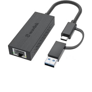 2.5 Gb USB A/USB C to Ethernet Network Adapter Black (1-Pack)