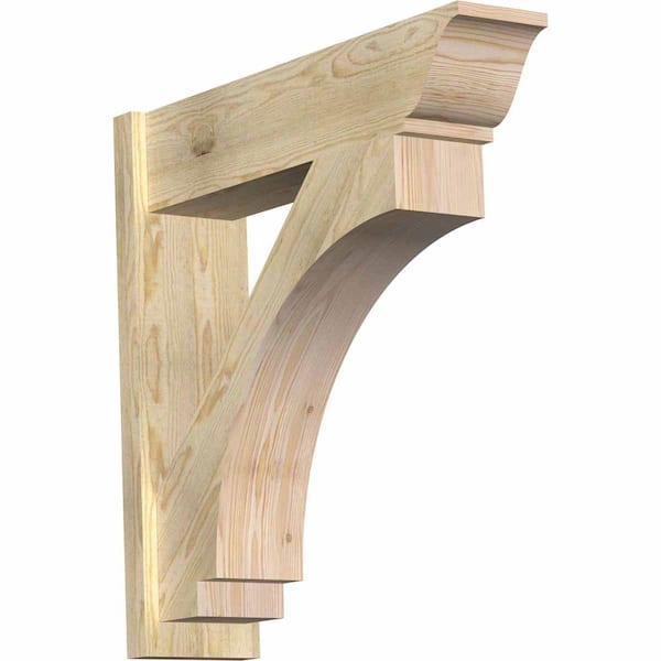 Ekena Millwork 8 in. x 32 in. x 32 in. Douglas Fir Imperial Traditional Rough Sawn Outlooker