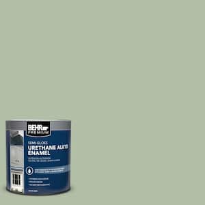 1 qt. #S390-3 Creamy Spinach Semi-Gloss Enamel Urethane Alkyd Interior/Exterior Paint
