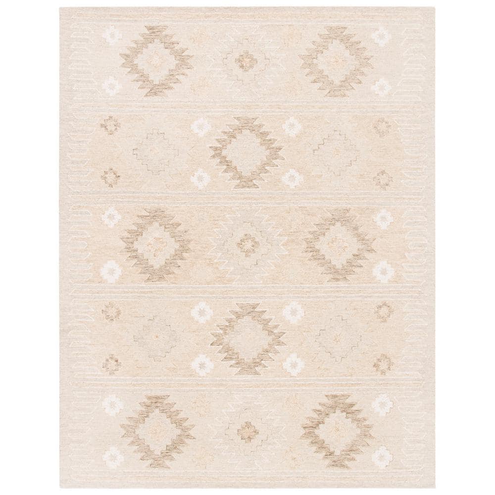 Capri Beige Hand-Tufted Wool 9' x 12' Area Rug