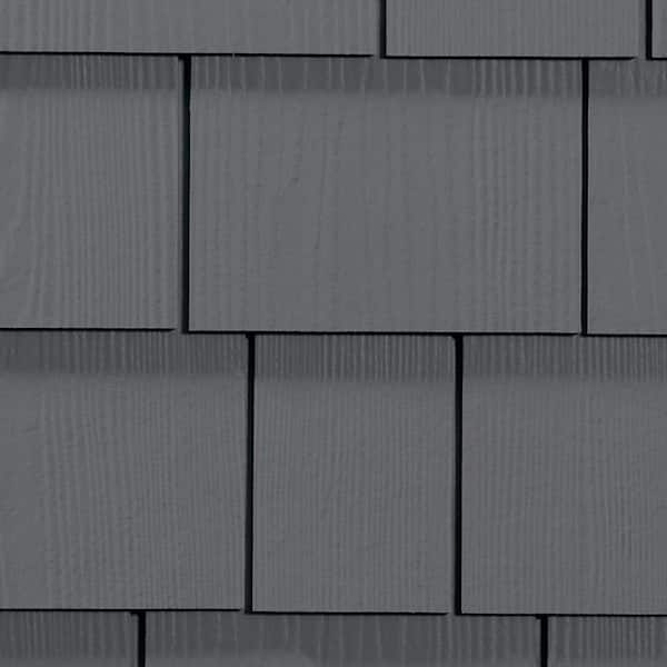 Hardie Shingle HZ5 15.25 in. x 48 in. Statement Collection Night Gray Straight Edge Fiber Cement Siding