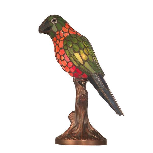Dale Tiffany Orange and Yellow Parrot Accent Lamp-DISCONTINUED