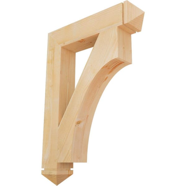 Ekena Millwork 6 in. x 44 in. x 32 in. Douglas Fir Westlake Arts and Crafts Rough Sawn Bracket