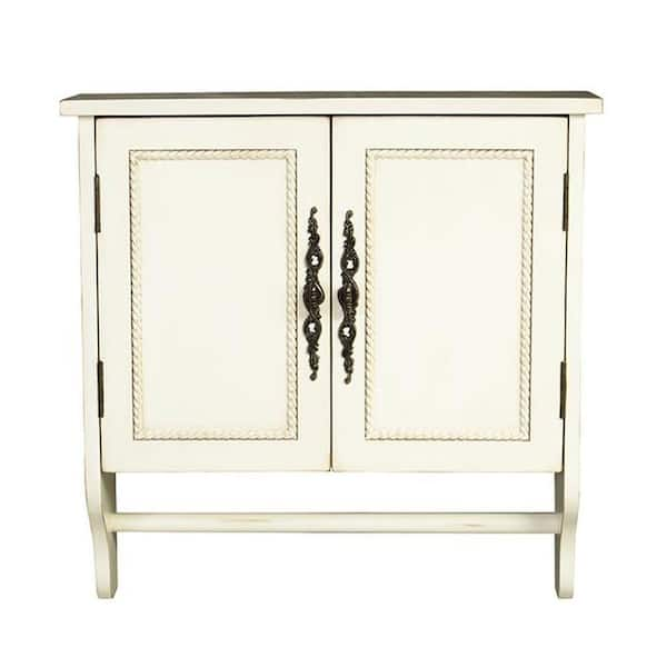 Home Decorators Collection Chelsea 24 in. W x 8 in. D x 24 in. H Bathroom Storage Wall Cabinet in Off white