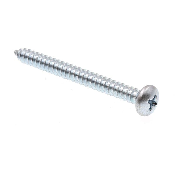 Prime-Line #10 x 2 in. Zinc Plated Steel Phillips Drive Pan Head Self-Tapping Sheet Metal Screws (50-Pack)