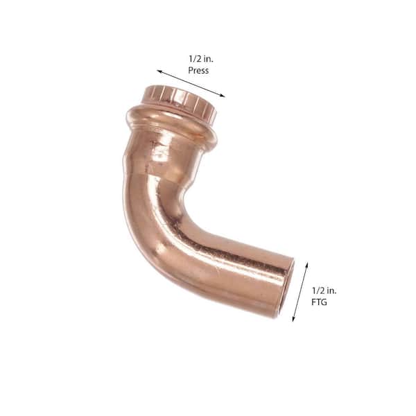 ProPress 1/2 in. Press x 1/2 in. FTG Copper 90-Degree Street Elbow (10-Pack)