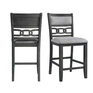 Taylor 24 in. Gray High Back Wood Counter Height Side Chair Set (Set of 2)