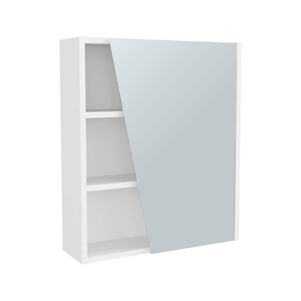 19.7 in. W x 23.3 in. H Rectangular White MDF Surface Mount Medicine Cabinet with Mirror, Adjustable Shelf price history on PriceWatchPro