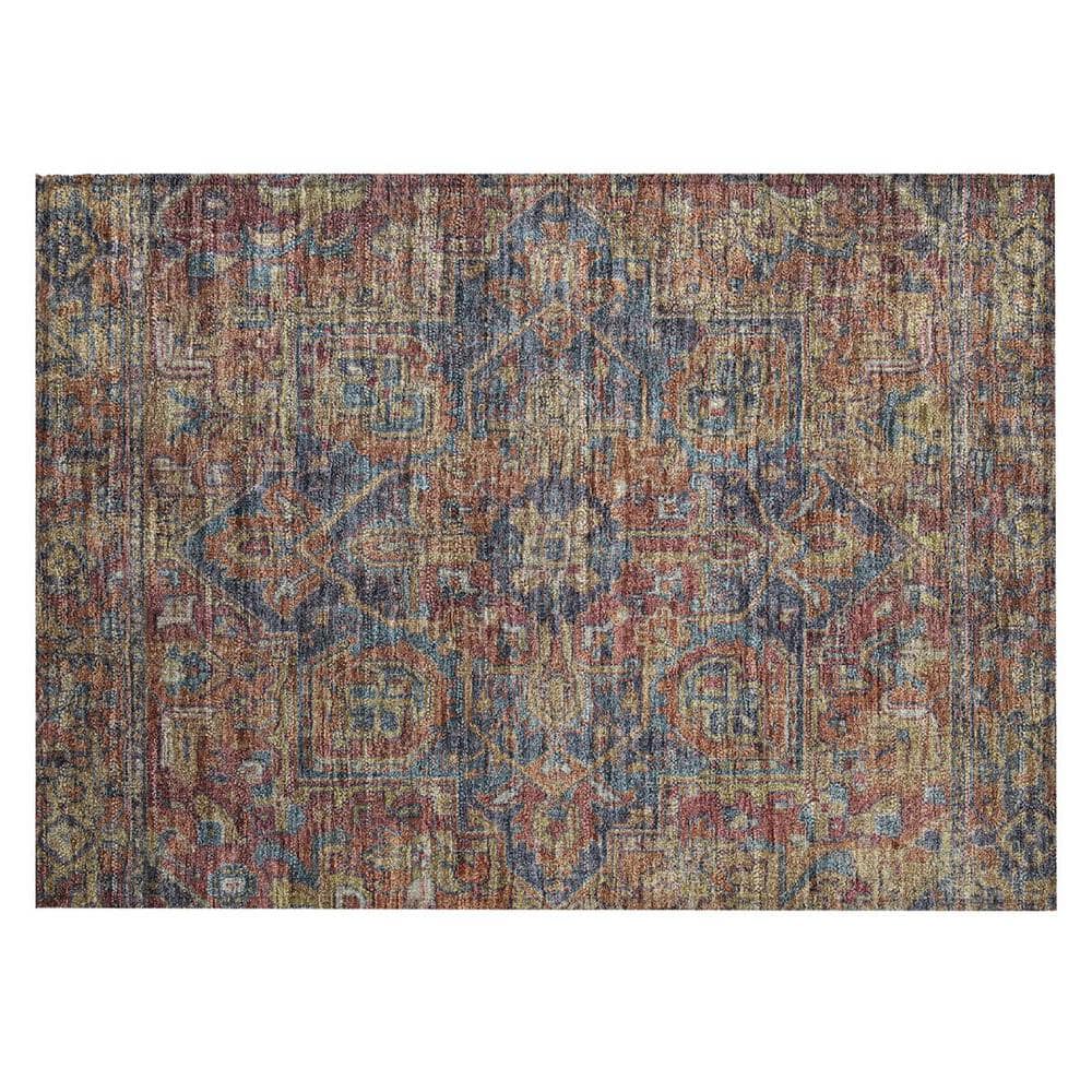 Red Orange and Blue 2 ft. x 3 ft. Woven Oriental Rectangle Indoor/Outdoor Area Rug price history on PriceWatchPro