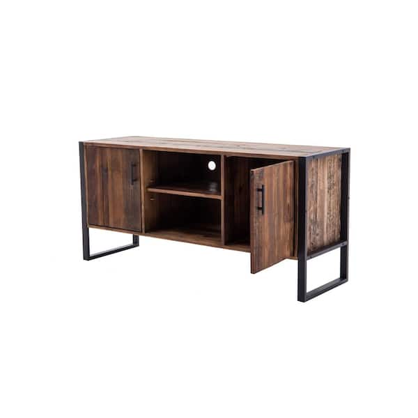 Crawford & Burke Refugio 60 in. W x 18 in. L Reclaimed Wood and Metal TV Stand - Fits TV's up to 70 in.