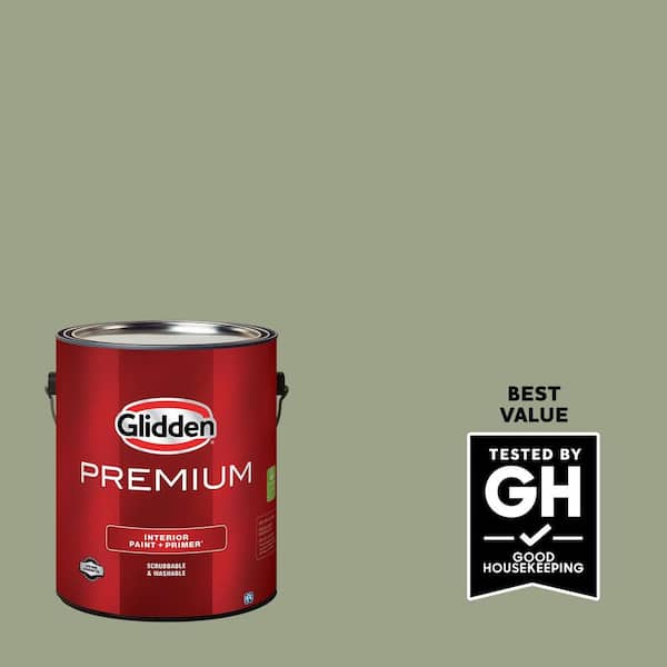 Glidden Premium 1 gal. PPG1030-4 Edamame Flat Interior Latex Paint