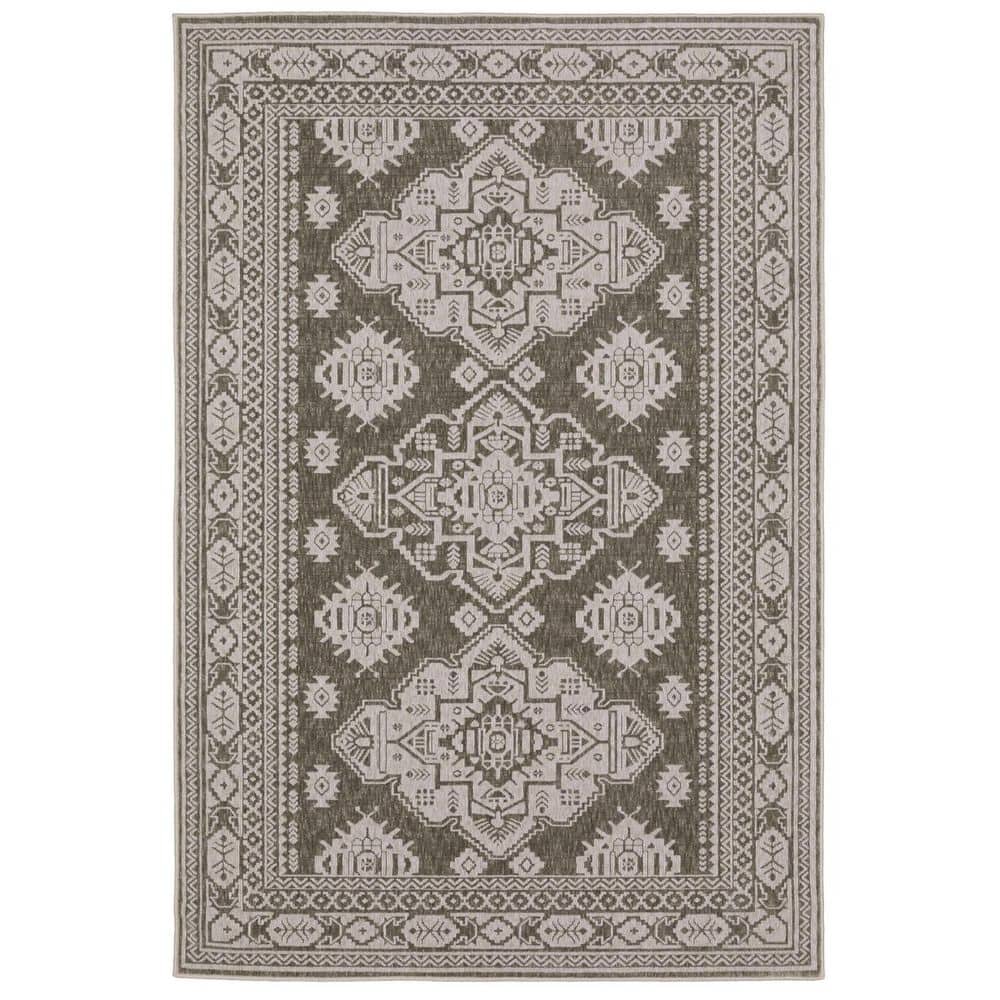 10 ft. x 13 ft. Gray Medallion Washable Area Rug price history on PriceWatchPro