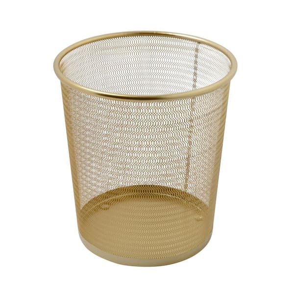 MARTHA STEWART 4.5 Gal. Gold Trash Can HH-OHD21-GLD-MS - The Home