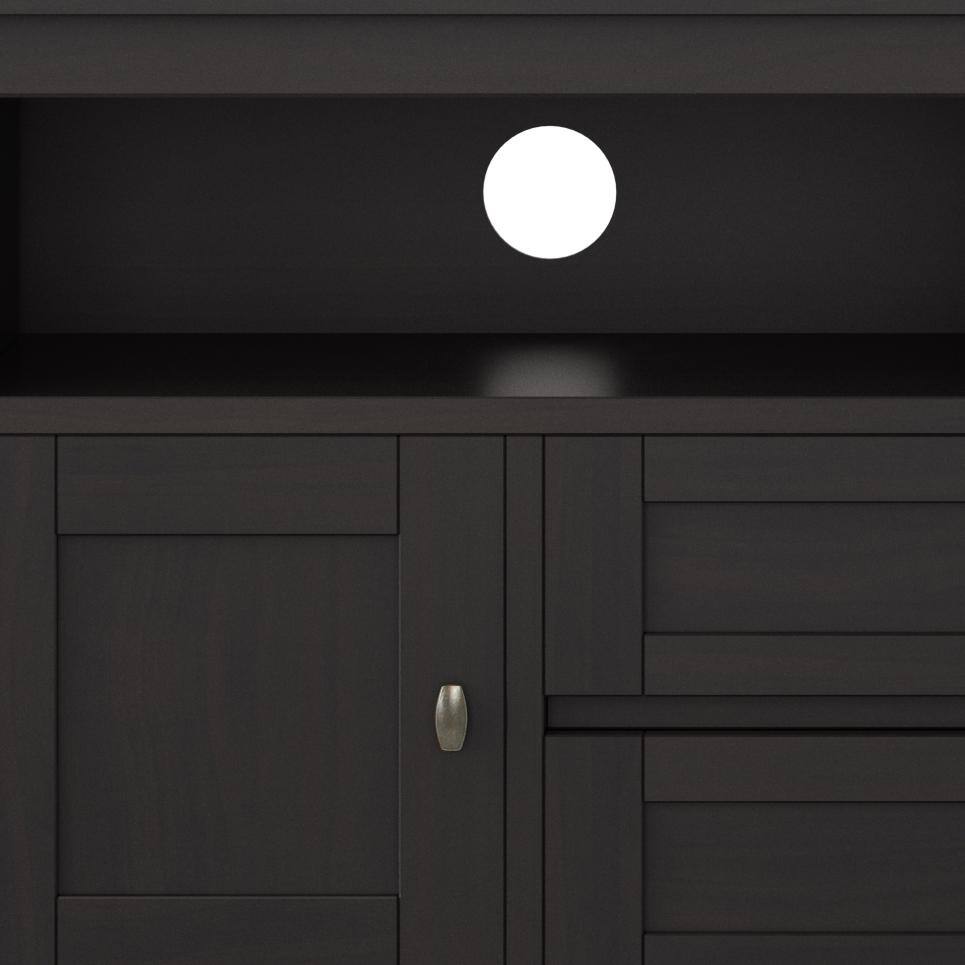 Warm Shaker 72" Solid Wood TV Stand in Hickory Brown