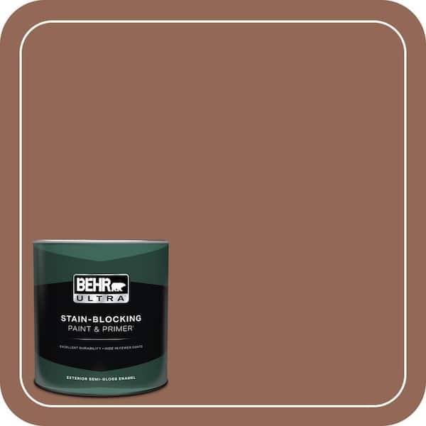 BEHR ULTRA 1 qt. #S190-6 Rio Rust Semi-Gloss Enamel Exterior Paint & Primer