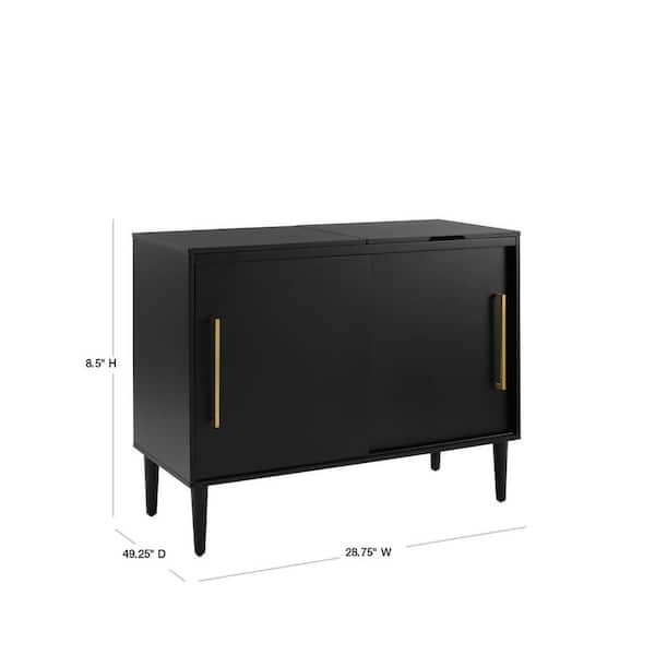 CROSLEY FURNITURE Everett Matte Black Console CF1103-MB - The Home