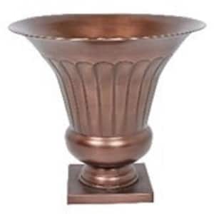 17.25 in. Antique Copper Metal Urn Planter