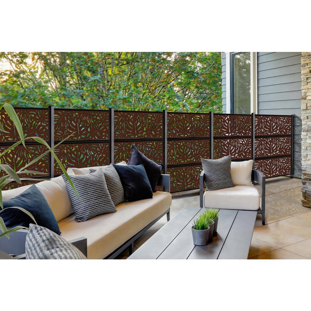 Tropics Espresso Recycled Polymer Decorative Privacy Screen Panel