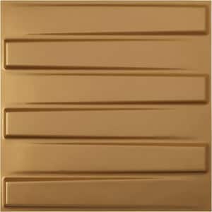 19 5/8 in. x 19 5/8 in. Keyes EnduraWall Decorative 3D Wall Panel, Gold (12-Pack for 32.04 Sq. Ft.)