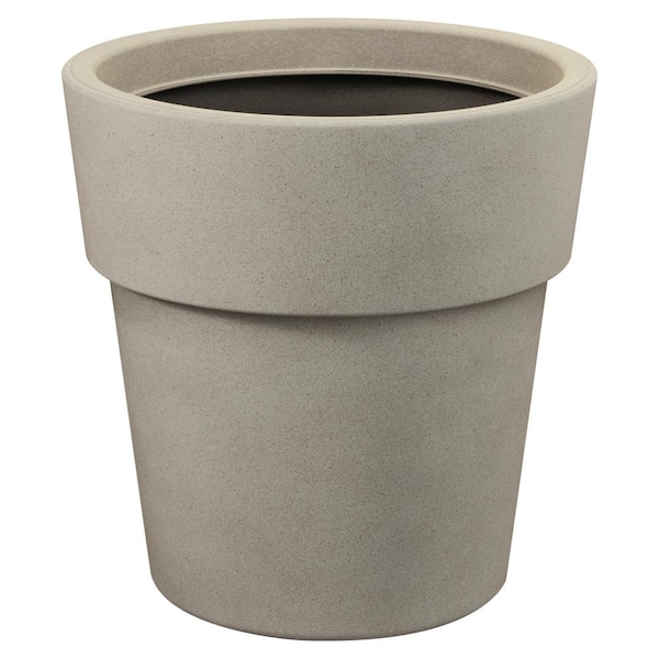 Vigoro 15 in. Chauncey Gray Decorative High-Density Resin Planter (15 in. D x 15.4 in. H)
