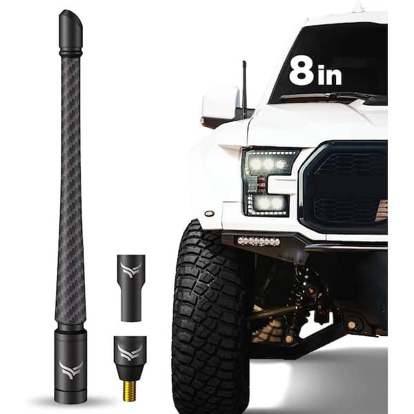 EcoAuto Universal Radio Antenna for Trucks (8 in. ) Compatible with Ford F-Series, Dodge Ram, Chevy Silverado, Jeep Wranglers