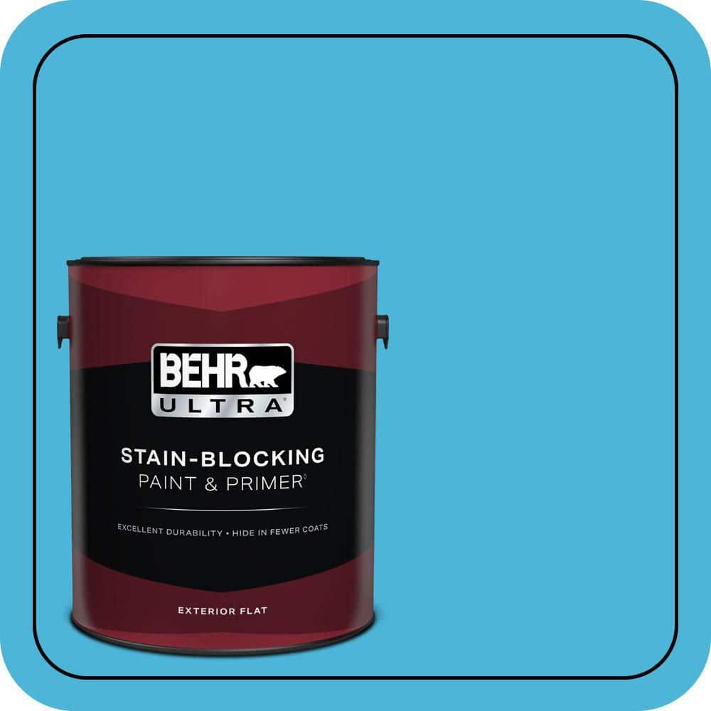 BEHR ULTRA 1 gal. #P490-4 Aztec Sky Flat Exterior Paint
