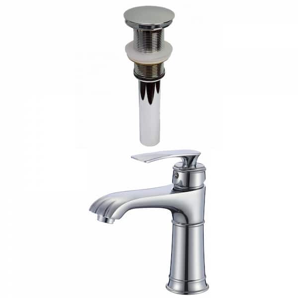 Unbranded Roxy Single Handle High Arc Single Hole Bathroom Faucet with Deckplate Included in Chrome 3.2 in. W 16GS-29508