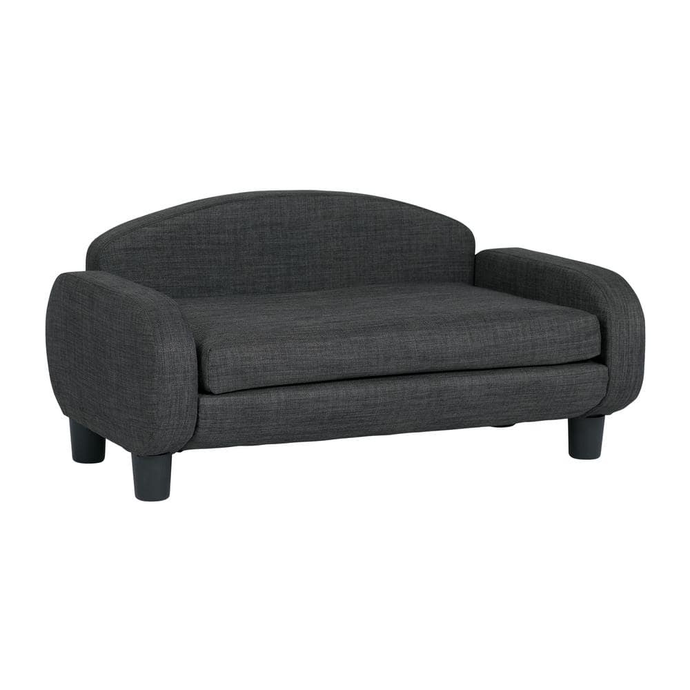 Gray Elevated Pet Sofa with Removable Mattress Cover