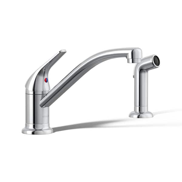 Jolt Single Handle Standard Kitchen Faucet with Pull Out Spray Wand in Polished Chrome