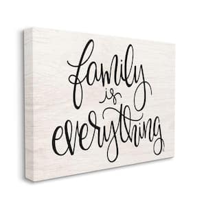 "Family Is Everything Rustic Quote Sign"by Fearfully Made Creations Unframed Country Canvas Wall Art Print 24 in x 30 in