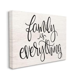 "Family Is Everything Rustic Quote Sign"by Fearfully Made Creations Unframed Country Canvas Wall Art Print 30 in x 40 in