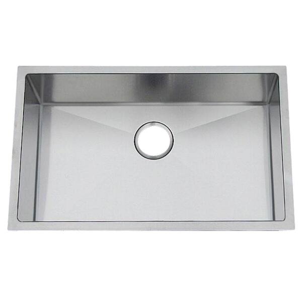 Frigidaire Professional Undermount Stainless Steel 28-5/8x18-11/16x10 in. 0-Hole Single Bowl Kitchen Sink