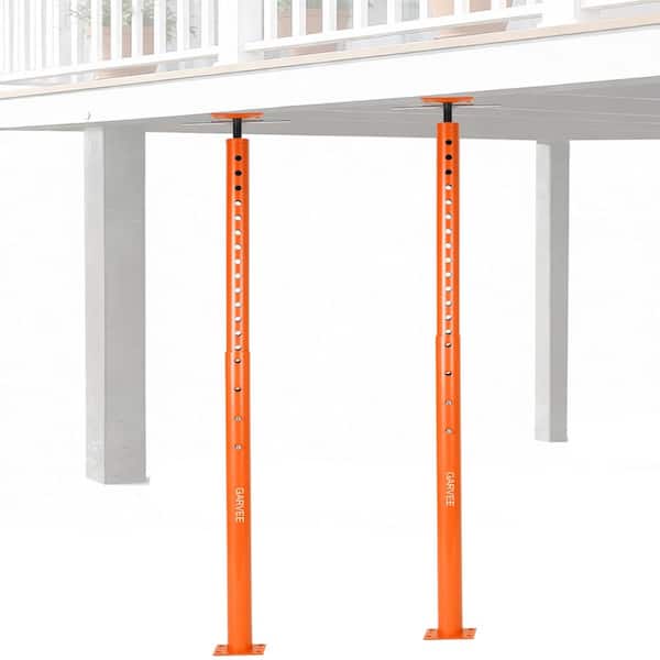 Heavy Duty Adjustable Steel Jack Posts 2 Pack 18,000 lbs Capacity Telescopic Floor Support 56-100in Orange Red