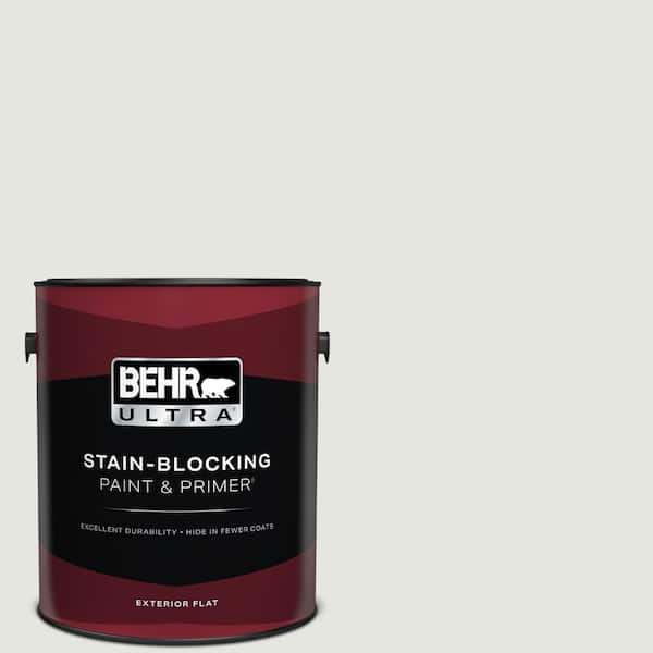 BEHR ULTRA 1 gal. #BXC-89 Maritime White Flat Exterior Paint & Primer