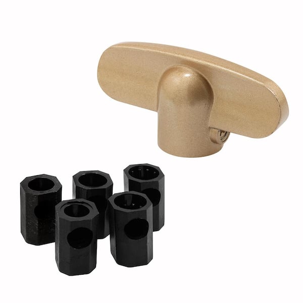 Universal, Champagne Tee-Crank Casement Window Handle (2-pack)
