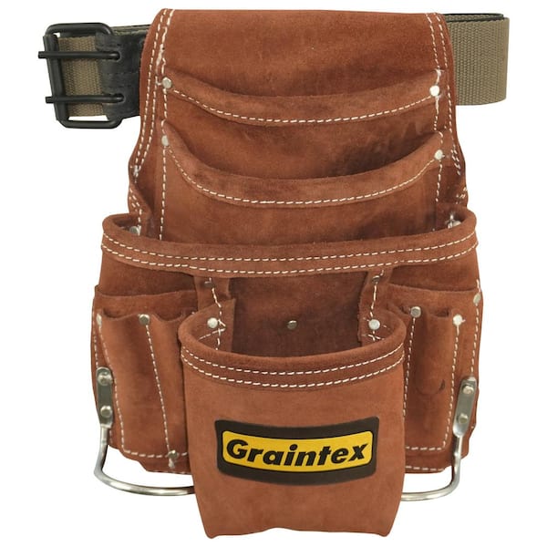 Utility genuine leather belt pouch