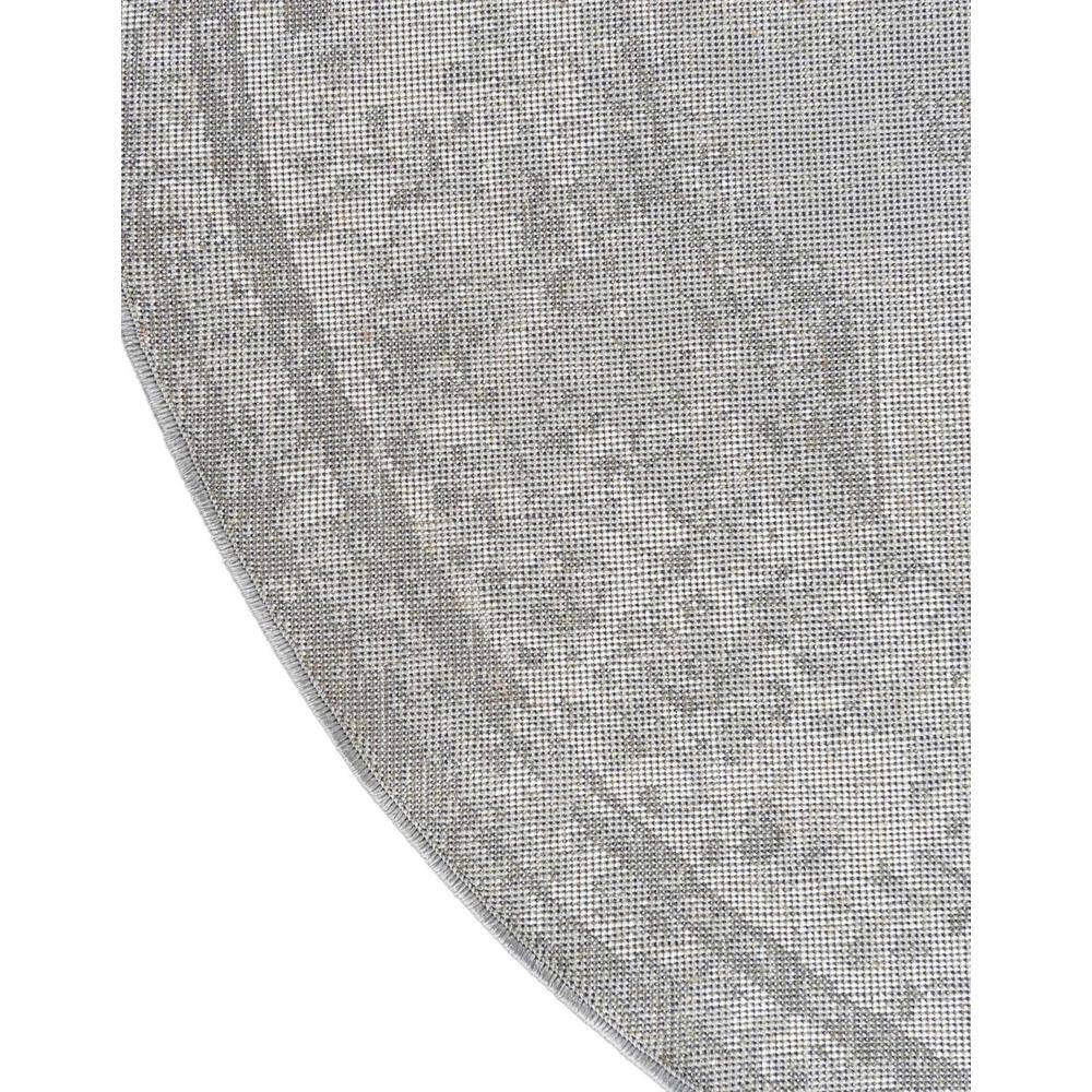 Gray Oval Stain-Resistant Synthetic Area Rug