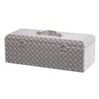 24.25 in Diamond Plate Aluminum Full Size Chest Truck Tool Box, Silver