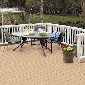 5 gal. #SC-133 Yellow Cream Solid Color Waterproofing Exterior Wood Stain and Sealer