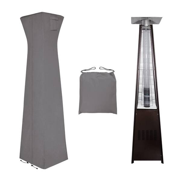 Dyiom 90 in. H x 23 in. L x 23 in. W Patio Heater Cover w/Zipper & Storage Bag Waterproof Outdoor Heater Cover Dustproof, Grey