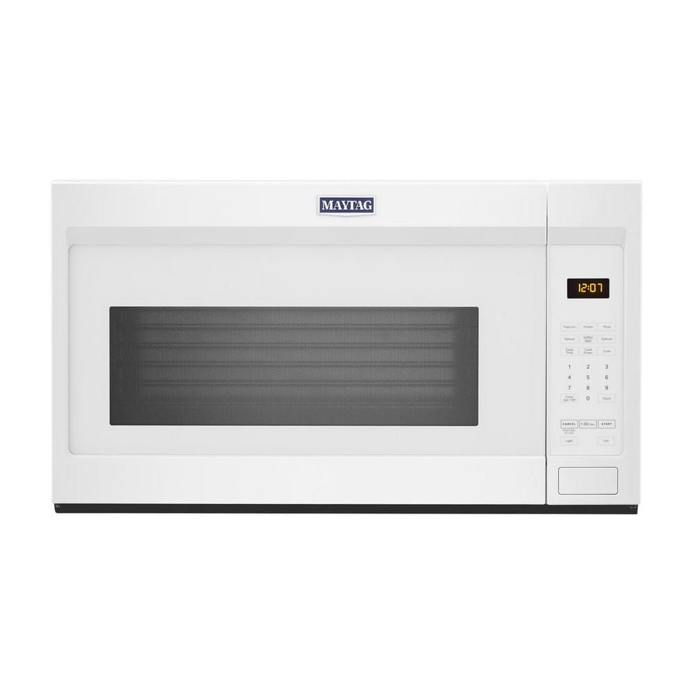 Maytag 1.7 cu. ft. Over the Range Microwave with Stainless Steel Cavity in White