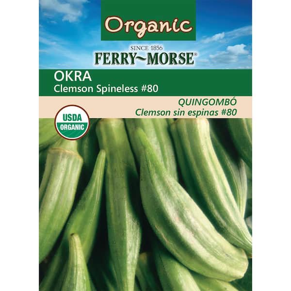 Organic Okra Clemson Spineless Seed