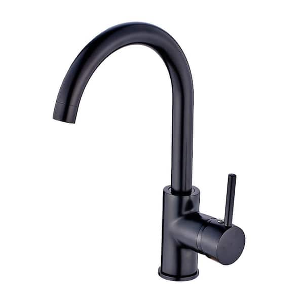 GIVING TREE Single-Handle Pull Down Sprayer Kitchen Bar Faucet in Matte Black