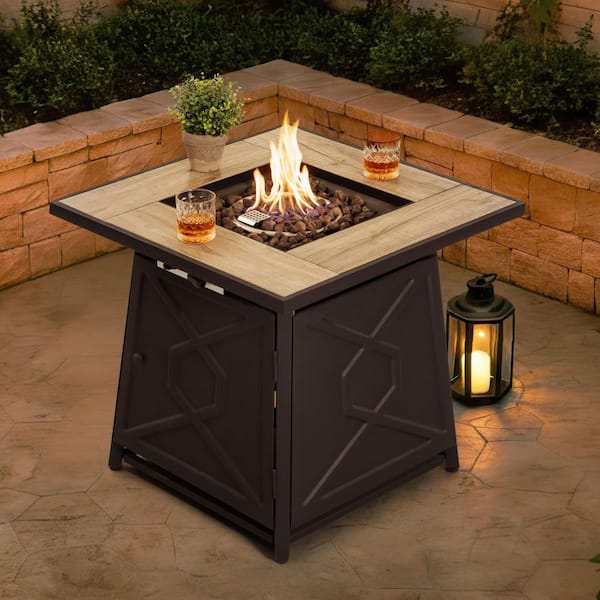 Ciays 28Inch Propane Fire Pit Table, 50,000 BTU Outdoor Gas Fire Pit Table CSA
