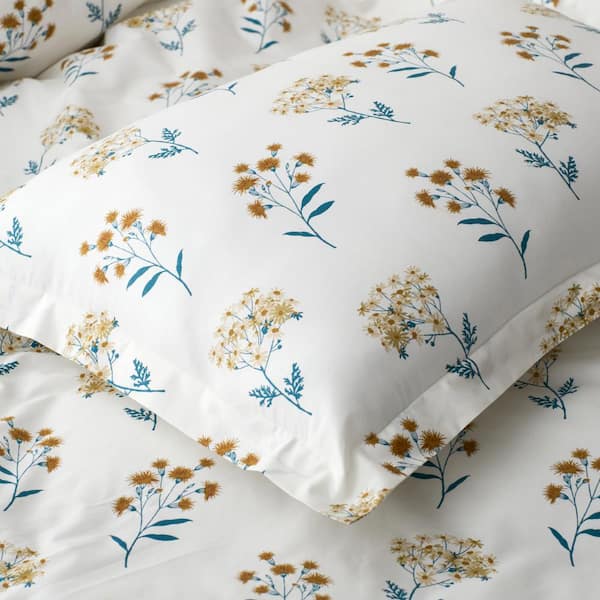 Company Cotton Stem Bouquet Cotton Percale Sham