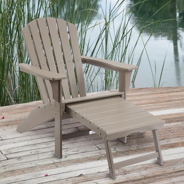 Garden with Brown NEW Folding Wood Adirondack Chair Accent Furniture for Yard 