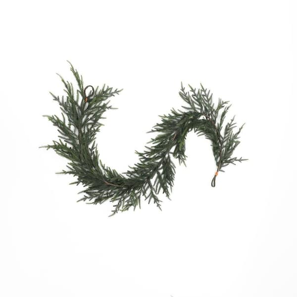 79 in. Long 0.7 in. High Artificial Garland, Green Christmas Accent for Mantels, Tables & More