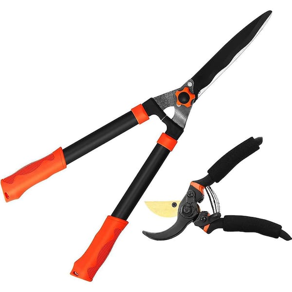 EVEAGE 23 in. Carbon Steel Blade Tree Pruner for Trimming and Shaping Borders